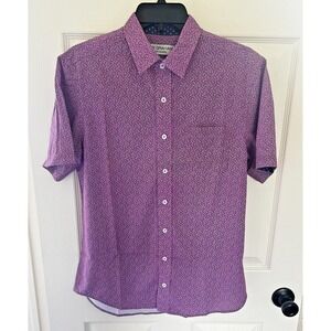 Nick‎ Graham Everywhere Men's Shirt Button Up Pink Design NWOT Small BxDD
